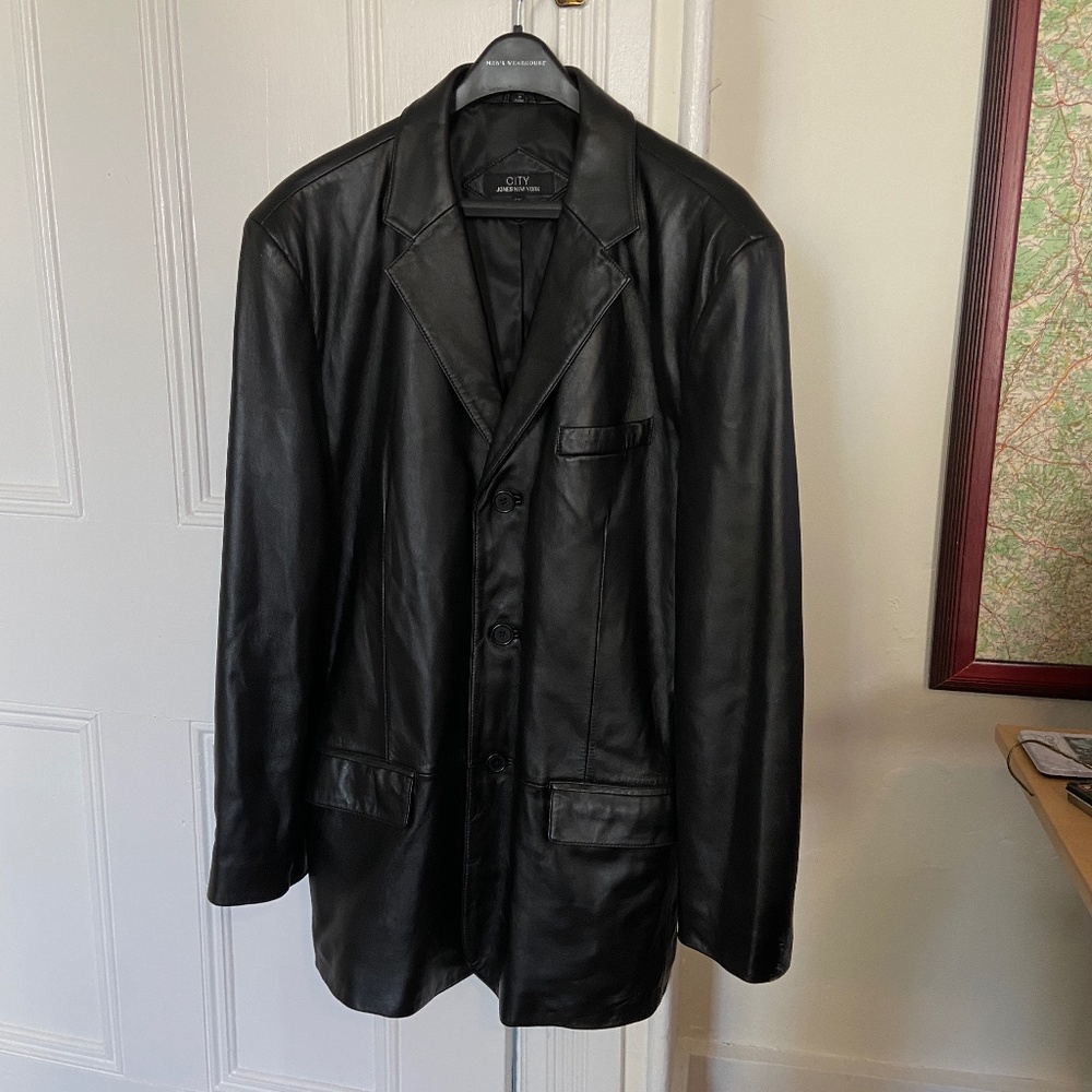 Men's Leather Blazer Jones New York City